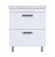 Тумба под раковину VIGO Plaza 2-60 напольная белый (tn.PLA.FOS.60.2Y)