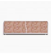 ПРЕМЬЕР Экран для ванны 150 см, полистирол,(коричневая плитка-047), ALAVANN