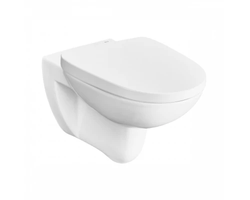 DEBBA ROUND  Чаша унитаза подвесного c безободковым смывом, гориз. выпуск, белая. ROCA