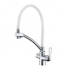 Comfort Смеситель для кухни, гиб.излив 210мм фильтр.воды, р/ОД, хром/белый, LM, LM3070C-White