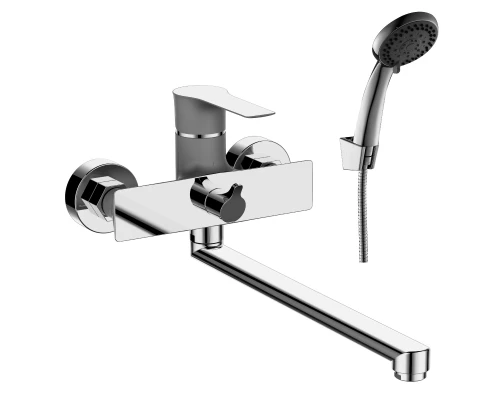 RS35 Смеситель для ванны, круг.пов.излив 350мм, р/ОД, хром/перламутр, ROS, RS35-32PC