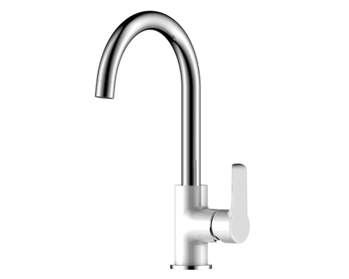 W35 Смеситель для кухни, выс.пов.излив 180мм, р/ОД, хром/белый, ROS, W35-24