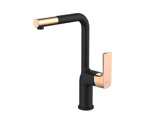 Ursus Смеситель для кухни, выс.пов.излив 175мм, р/ОД, черный/золото, LM, LM7205BLR