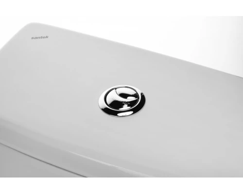 ЛИГА Унитаз-компакт, косой выпуск, 2-х режимная арматура, сиденье дюропласт Dino Plast, САНТЕК 