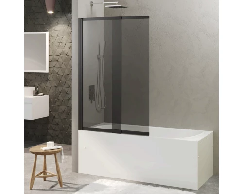 Душевая шторка RIVER S Slider Black 980 тонированное стекло, BERGES