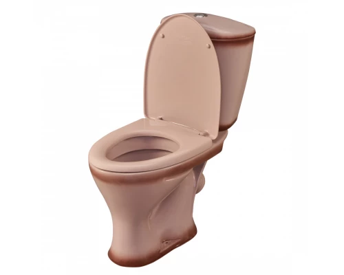 Унитаз-компакт "Версия" наклонный выпуск, с кнопочной арматурой и сиденьем, бежевый  SANTERI