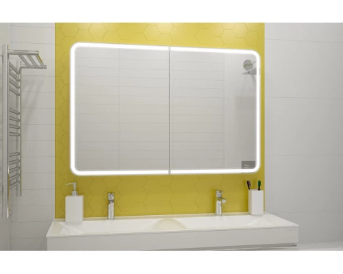 Зеркало-шкаф Avenue Led 1200х800 с датчиком движения и розеткой