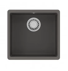 Кухонная мойка Lemark SINARA 440-U подстольного монтажа из кварцгранита, Серый шёлк
