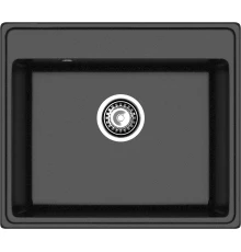 GRANFEST Мойка композит VERTEX, GF-V-580, чаша 580*500, черный