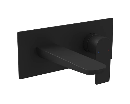 Смеситель для раковины VENTAS S скрытого монтажа, совместный, черный матовый, BERGES