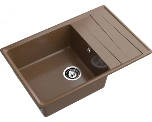 GRANFEST Мойка композит LEVEL , GF-LV-760L, чаша+крыло 760*500, терракот