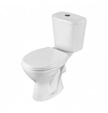 Унитаз-компакт "Pro" горизонтальный выпуск, с 1-режимной кнопочной арматурой и сиденьем полипропилен