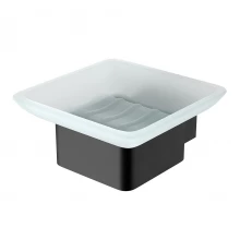 Мыльница SMOOTH LINE с держателем, черный