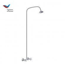 ПРОРАБ Смеситель для душа со стационарной душевой сеткой, двуручный, СЛАВЕН, О42