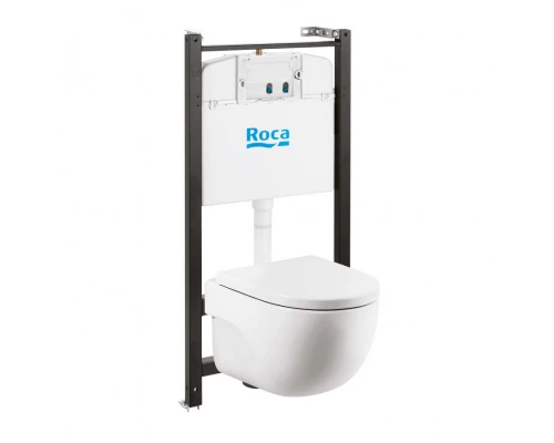 MERIDIAN Комплект 3 в 1 (инсталляции+подв. унитаз Rimless+сиденье SUPRALIT). ROCA