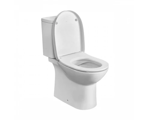 DEBBA ROUND Чаша унитаза напольного c безободковым смывом, двойной выпуск, белая. ROCA