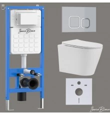 Комплект 3в1 IBERICA BLANCA инсталляция SILENCIO, унитаз BURGOS ALTO белый, кнопка смыва ESTI-Q хром матовый (IB001.BRA.231.834)