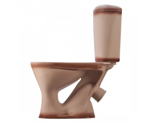 Унитаз-компакт "Версия" наклонный выпуск, с кнопочной арматурой и сиденьем, бежевый  SANTERI