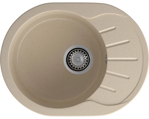 GRANFEST Мойка композит RONDO GF-R--580L  чаша с крылом 579*445мм, кашемир