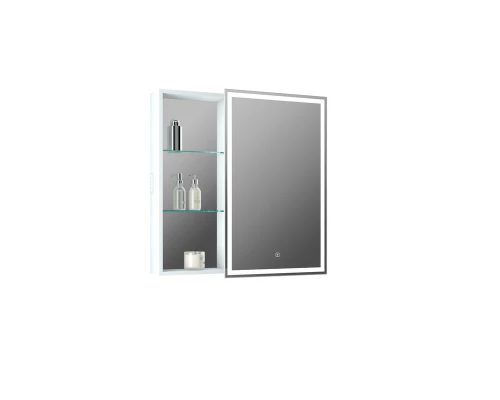 Зеркало-шкаф Aperio LED 800х800 правый с розеткой