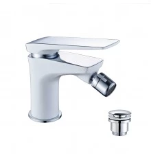 Allegro Смеситель для биде, пов.аэратор 113мм дон.клап.Click/Clack, р/ОД, хром/белый, LM, LM5908CW