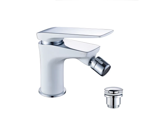 Allegro Смеситель для биде, пов.аэратор 113мм дон.клап.Click/Clack, р/ОД, хром/белый, LM, LM5908CW