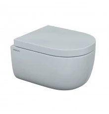 Унитаз подвесной EGO Rimless, сиденье дюропласт Toma SO, микролифт, быстросъем, белый, BERGES