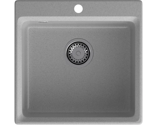 GRANFEST Мойка композит LEVEL, GF-LV-510, чаша 510*500, серый