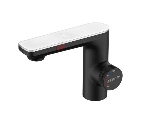 Смеситель для раковины MORANS сенсорный, черный матовый, BERGES