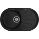 GRANFEST Мойка композит RONDO GF-R--750L  чаша с крылом 750*460мм   черный арт.GF-