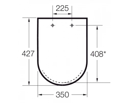 GAP CLEAN RIM Сиденье и крышка для напольного унитаза, дюропласт., белое. ROCA