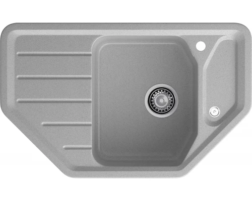 GRANFEST Мойка композит CORNER  GF-C--800E угловая 800*500мм  серый  арт.GF-