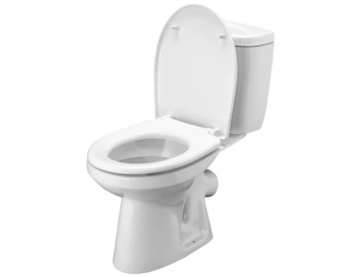 АНИМО Унитаз-компакт, косой выпуск, 2-х режимная арматура, сиденье дюропласт Soft-close. САНТЕК