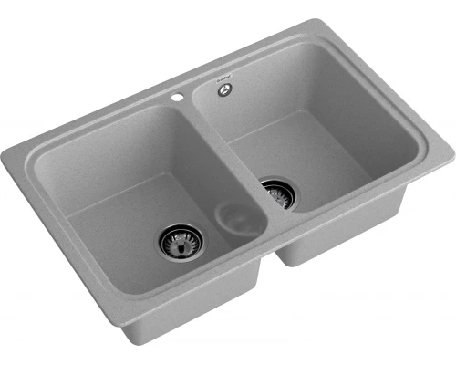 GRANFEST Мойка композит STANDART GF-S--780K  2 чаши 780*510 мм  серый арт.GF-