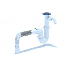 Сифон Ани 1 1/2"*40 прямоточный с отв ст. м. с г/тр 40х40, ANI PLAST