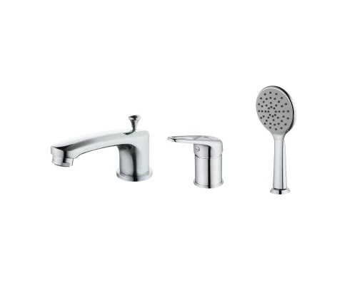 Luna Смеситель на борт ванны, на борт 3отв. с изливом 147мм лейка, р/ОД, хром, LM, LM4145C