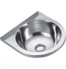 Раковина из нержавеющей стали настенная  круглая 126x360x360 мм, шт