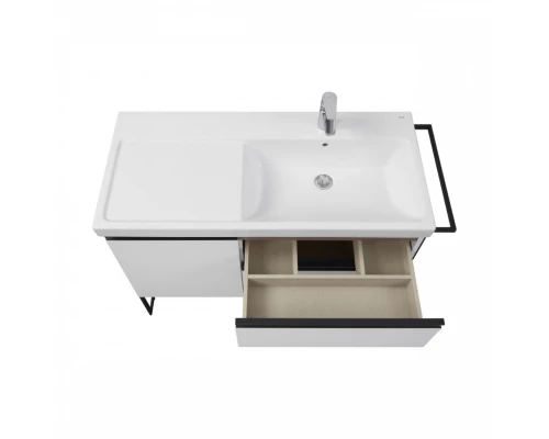 DOMI Тумба под раковину Gap Plus 100, 2 ящ., 1 дв., белый глянец, правая, ROCA