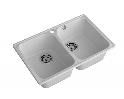 GranFest QUARZ (ECO-15) Мойка 2 чаши 740*480 (серый)