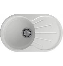 GRANFEST Мойка композит RONDO GF-R--750L  чаша с крылом 750*460мм   иней арт.GF-