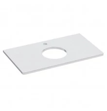 Столешница OLIVIA 80см под 1 раковину из стекла, цвет: Белый