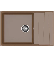 GRANFEST Мойка композит LEVEL , GF-LV-760L, чаша+крыло 760*500, терракот