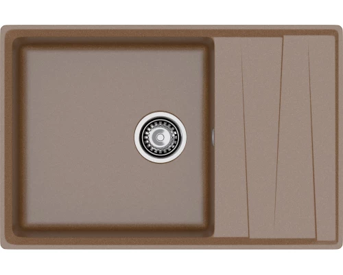 GRANFEST Мойка композит LEVEL , GF-LV-760L, чаша+крыло 760*500, терракот