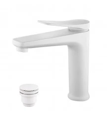 Bronx Смеситель для умывальника средний, монолитный, белый, LM, LM3737MW