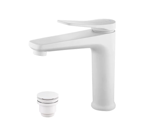 Bronx Смеситель для умывальника средний, монолитный, белый, LM, LM3737MW