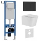 Комплект 3в1 IBERICA BLANCA инсталляция SILENCIO MINI, унитаз TOLEDO ALTO белый, кнопка смыва INOX-C черный матовый (IB.001M.TLA.234.112)