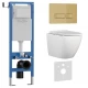 Комплект 3в1 IBERICA BLANCA инсталляция SILENCIO MINI, унитаз BILBAO ALTO белый, кнопка смыва ESTI-R золото матовое (IB.001M.BLA.231.215)
