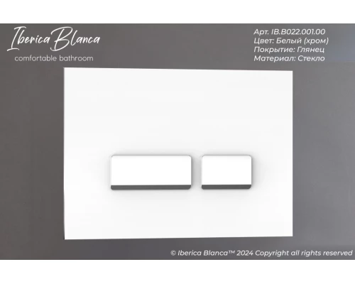 Комплект 3в1 IBERICA BLANCA инсталляция SILENCIO, унитаз TOLEDO ALTO белый, кнопка смыва CRYSTAL-R белый глянцевый (IB001.TLA.234.2210)