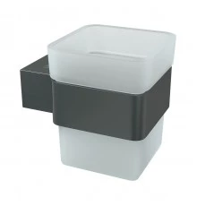 Стакан для зубных щеток SMOOTH LINE с держателем, графит