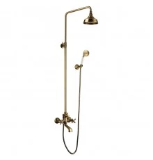 Vintage Смеситель для ванны-душа, пов.излив 156мм верх.лейка'Троп.дождь', р/ДВ, бронза, LM, LM2862B